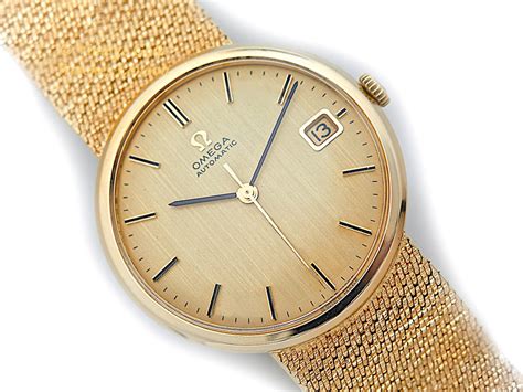 omega automatic watch 9ct gold